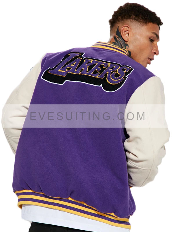 Letterman NBA Los Angeles Lakers Wool Varsity Jacket