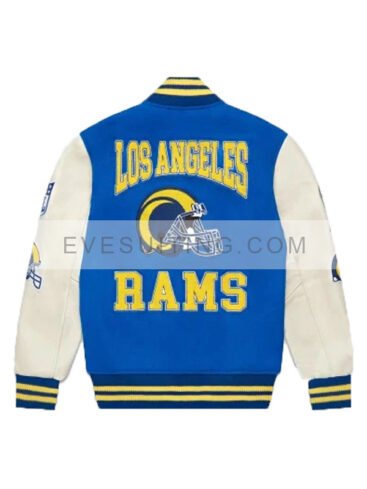 Men's OVO X NFL Los Angeles Rams Varsity Wool Full-Snap Jacket