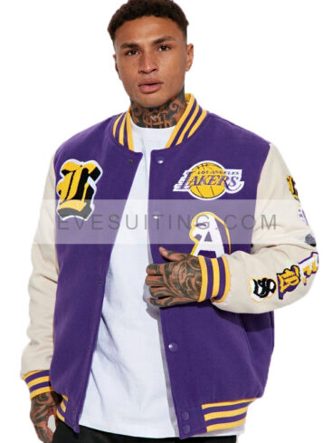 NBA Los Angeles Lakers Letterman Varsity Jacket