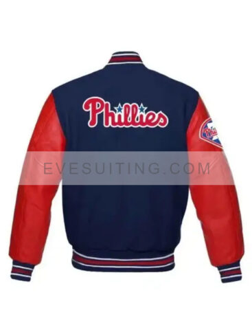 Philadelphia Phillies Red And Blue Letterman Jacket