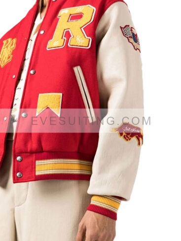 Red and White Rhude Bull Market Jacket - Recreation