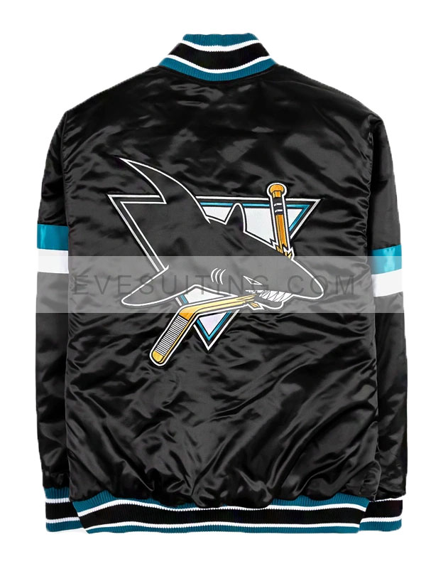 Starter NHL San Jose Sharks Black Varsity Jacket -Recreation