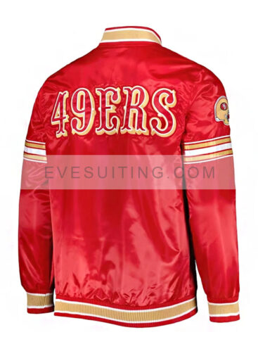 Starter San Francisco 49ers Midfield Red Varsity Jacket - Recreation