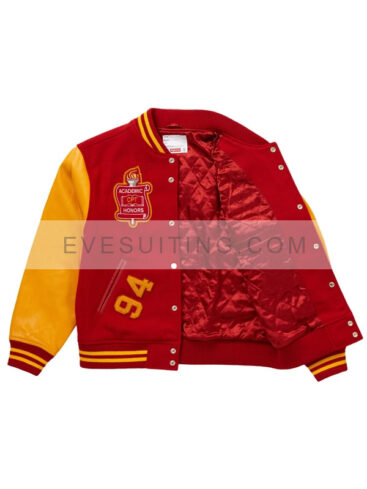 Supreme Team Wool Varsity Red And Yellow Jacket