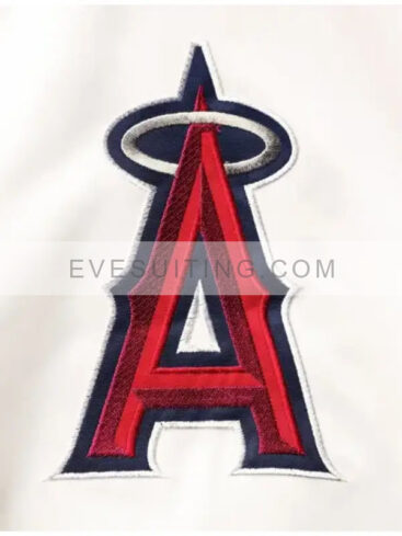 Team Los Angeles Angels Starter Letterman White And Red JacketTeam Los Angeles Angels Starter Letterman White And Red Jacket