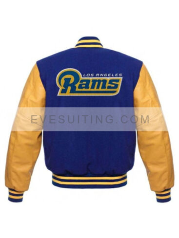 Unisex Los Angeles Rams Wool Varsity Bomber Jacket