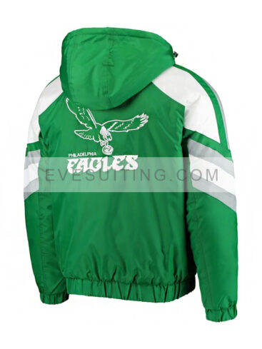 Unisex NFL Starter Kelly Green Philadelphia Eagles Throwback Pro Raglan Jacket