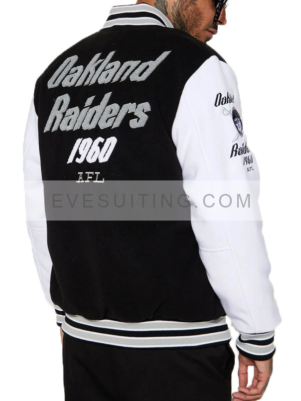 Unisex Oakland Raiders 1960 AFL Varsity Jacket - Recreation
