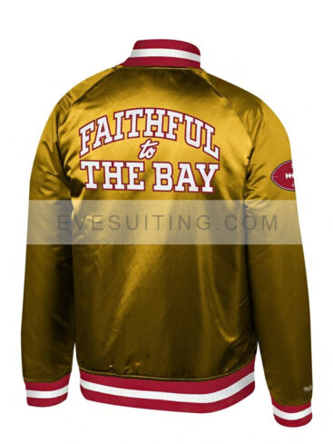 Unisex San Francisco 49ers Mitchell & Ness Faithful To The Bay And Golden Jacket