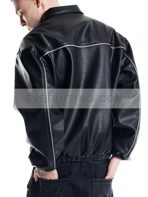 Weyz Black Leather Jacket - Recreation