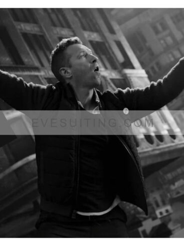 Chris Martin Coldplay Let Somebody Go Black Puffer Jacket