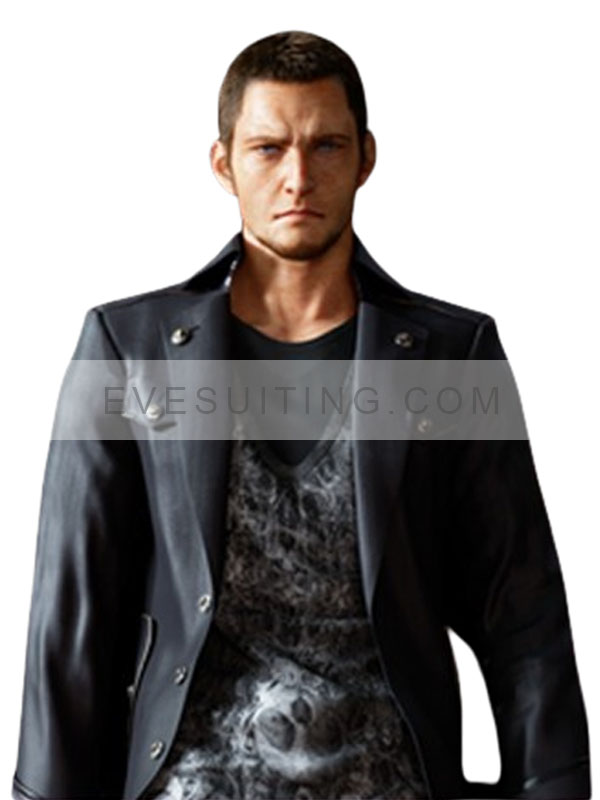Cor Leonis Final Fantasy 15 Black Leather Jacket