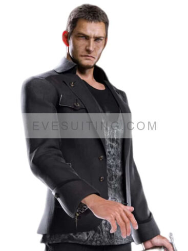 Final Fantasy 15 Cor Leonis Black Leather Jacket