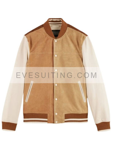 Jabari Banks Will Smith Leather And Fleece Varsity Jacket