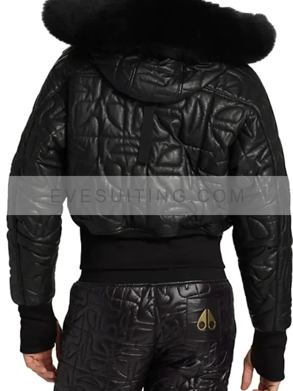 Tom Swift Tian Richards Bomber Black Leather Jacket With Hood
