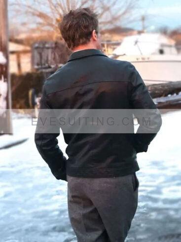 Brad Pitt Wolves 2024 Black Genuine Leather Jacket