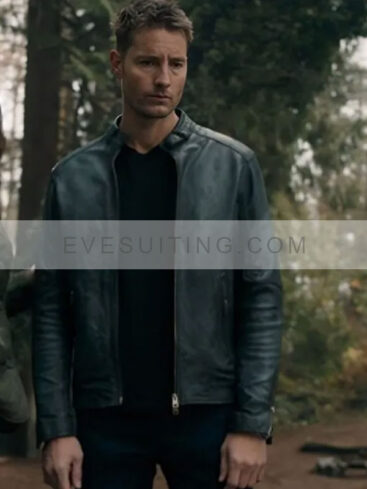 Colter Shaw Tracker 2024 Justin Hartley Black Leather Jacket