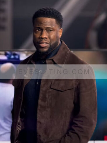 Cyrus Lift 2024 Kevin Hart Suede Brown Leather Jacket