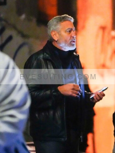 Movie Wolves George Clooney Leather Jacket