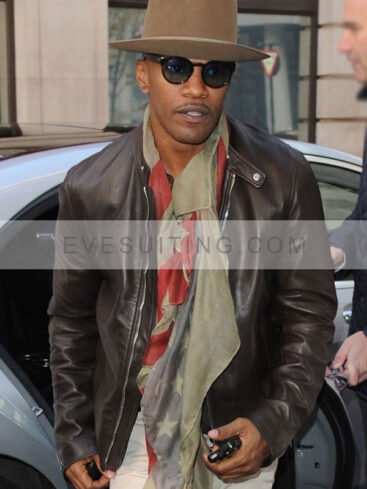 Back in Action 2024 Jamie Foxx Brown Leather Jacket
