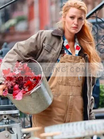 Blake Lively It Ends with Us 2024 Lily Bloom Grey Cotton Jacket