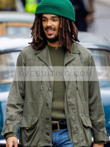 Bob Marley One Love 2024 Kingsley Ben-Adir Green Jacket