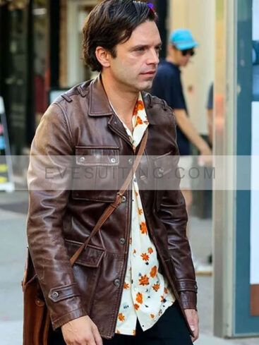 Edward A Different Man 2024 Brown Leather Jacket