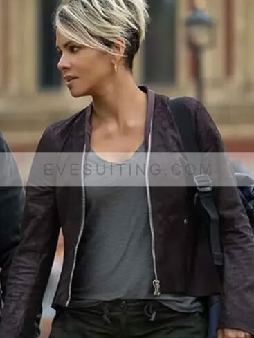 Halle Berry The Union 2024 Brown Leather Jacket