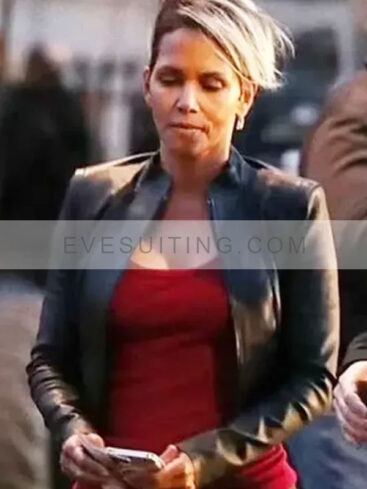 Halle Berry The Union 2024 Cropped Leather Jacket