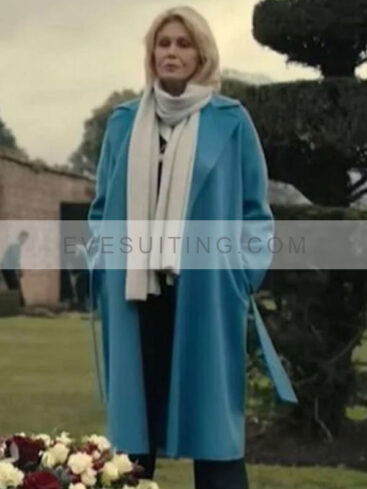 Joanna Lumley Fool Me Once S01 Judith Burkett Blue Wool Coat
