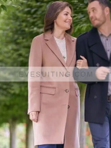 Lily A Scottish Love Scheme 2024 Erica Durance Pink Trench Coat