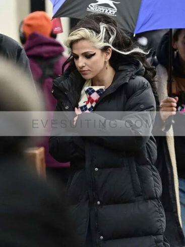 Marisa Abela Back To Black 2024 Amy Winehouse Black Puffer Coat With Hood