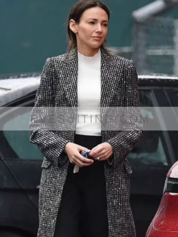 Michelle Keegan Fool Me Once 2024 Checkered Coat