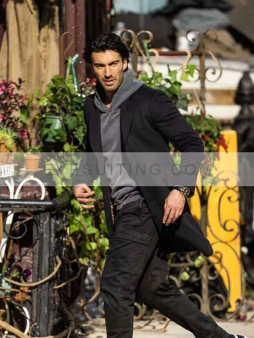 Ryle Movie It Ends with Us 2024 Justin Baldoni Black Trench Coat