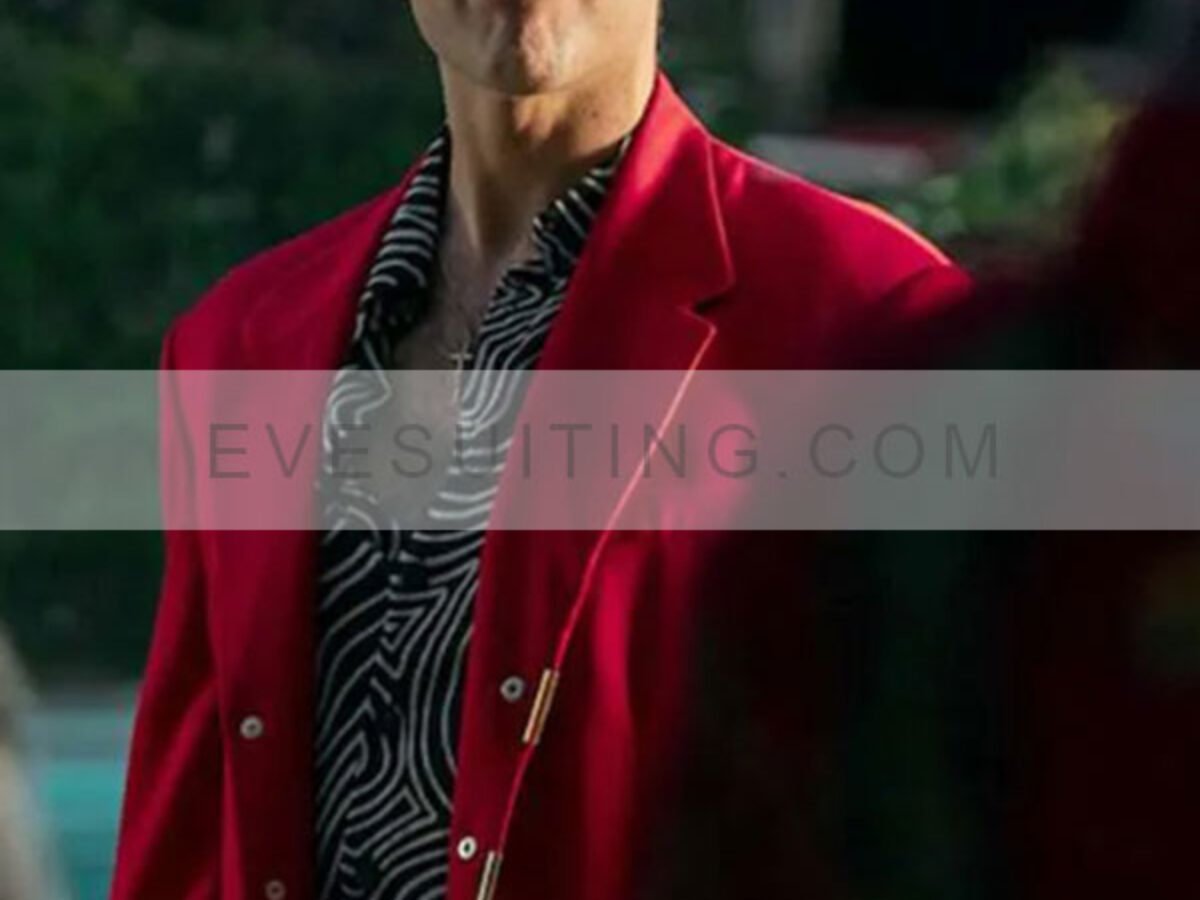 Alessandro Borghi Supersex 2024 Rocco Red Blazer - Eve Suiting