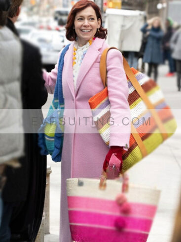 Elsbeth Tascioni TV Series Elsbeth 2024 Carrie Preston Pink Trench Wool Coat