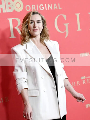 Kate Winslet The Regime 2024 Premiere White Double Breasted Blazer