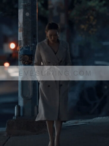 Laci J Mailey Movie Betty’s Bad Luck In Love 2024 Grey Wool Coat