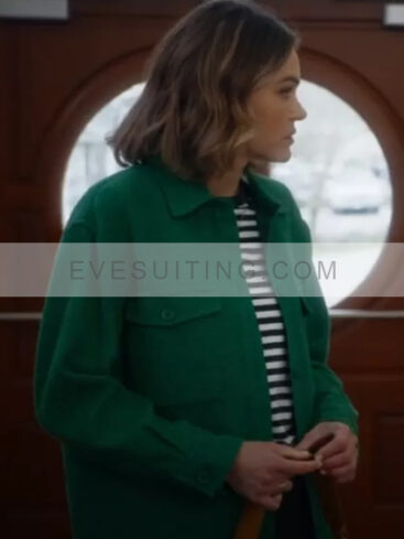 Amanda Movie An Easter Bloom 2024 Aimee Teegarden Green Wool Jacket
