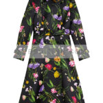 Carrie Preston Elsbeth 2024 Black Floral Coat