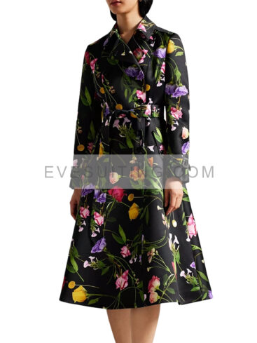 Elsbeth Tascioni TV Series Elsbeth 2024 Carrie Preston Black Floral Trench Coat