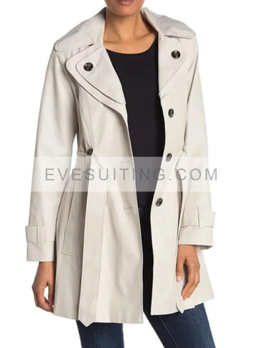 Emily Peterson The Baxters 2024 Brooke Baxter-west  White Hooded Cotton Coat