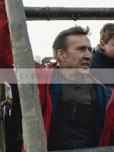 Nicolas Cage Movie Arcadian 2024 Paul Red Hooded Jacket