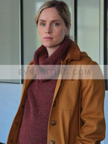 PC Joanna Marshall After the Flood 2024 Sophie Rundle Brown Hooded Jacket
