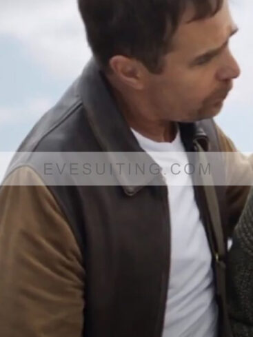 Sam Rockwell Brown Leather Jacket