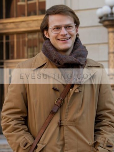 Shirley 2024 Lucas Hedges Brown Coat