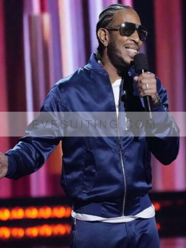 2024 iHeartRadio Music Awards American Rapper Ludacris Bomber Blue Jacket