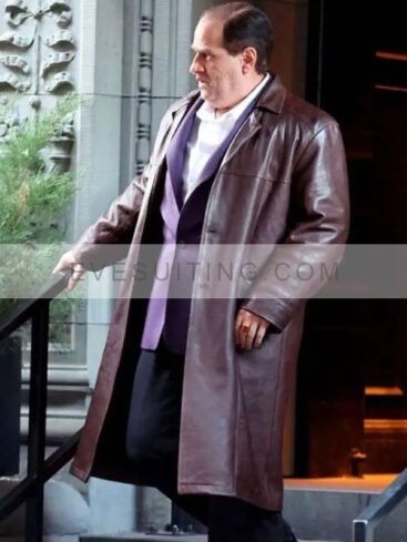 Colin Farrell TV Series The Penguin 2024 Oswald Cobblepot Brown Leather Coat