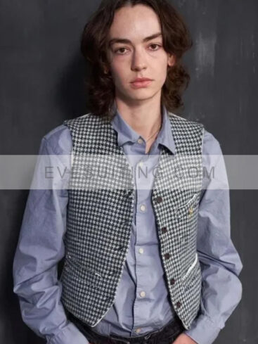 I Saw the TV Glow 2024 Brigette Lundy-Paine Houndstooth Vest