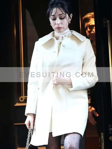 The Penguin 2024 Sofia Falcone White Wool Coat